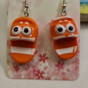 MR KRABS INSPIRED FLIP FLOP/SLIDES EARRINGS